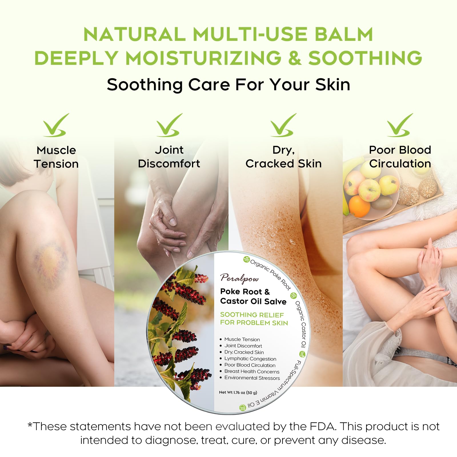 Smooth salve applied to dry skin
