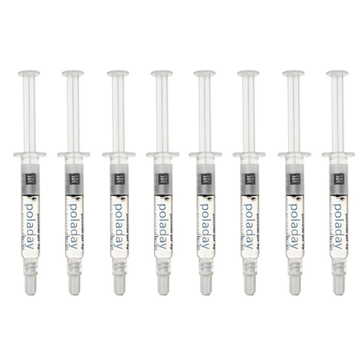 Poladay CP35 teeth whitening gel in 8 syringes, 1.3 g each