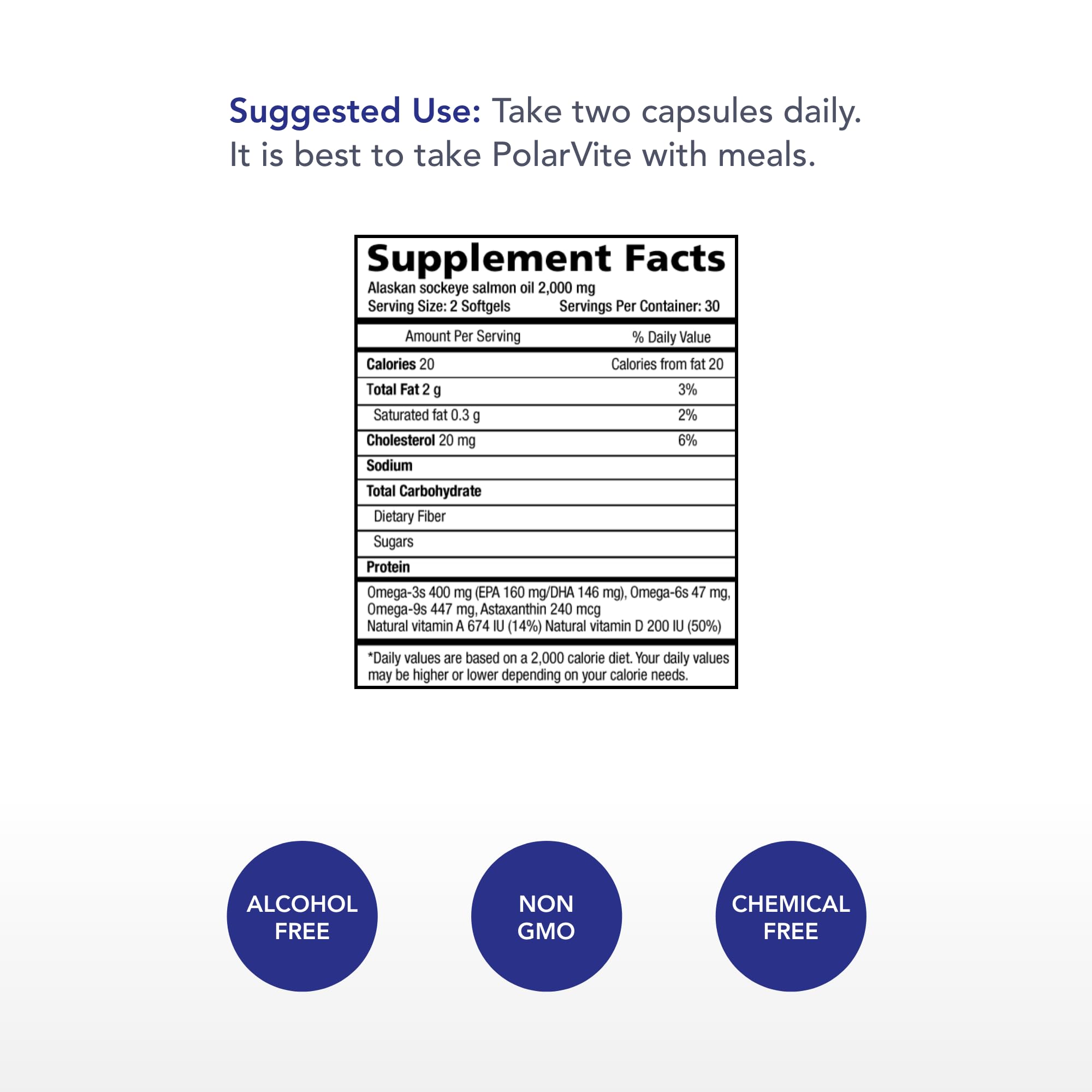 Natural astaxanthin in PolarVite supplement