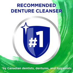 Foaming action with micro bubbles for denture cleaning