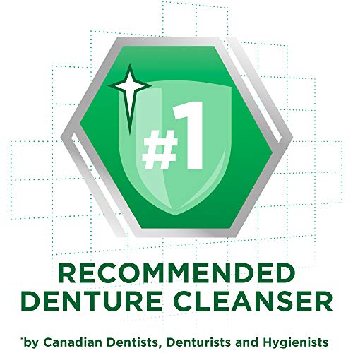 Lifestyle shot of dentures with Polident Fresh Cleanse product