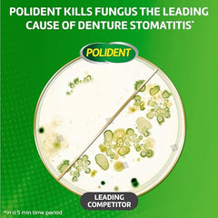 Instructions for using Polident denture cleanser