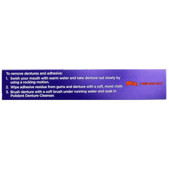 Denture wearer with secure fit using Poligrip Comfort Seal Strips