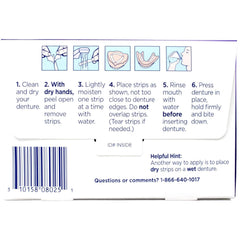 Made in Japan label on Poligrip Comfort Seal Strips packaging