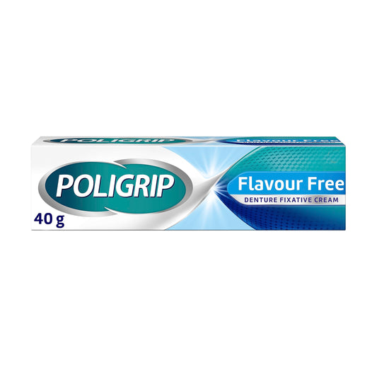 Poligrip Flavour Free denture adhesive 40g tube