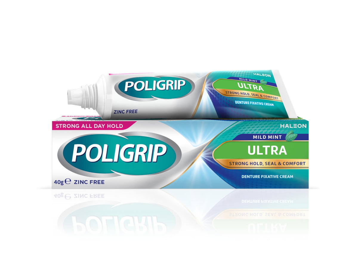 Poligrip Ultra 40 g denture fixative cream tube