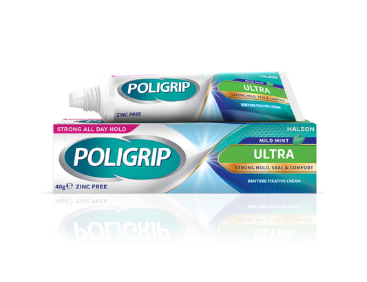 Poligrip Ultra 40 g denture fixative cream tube