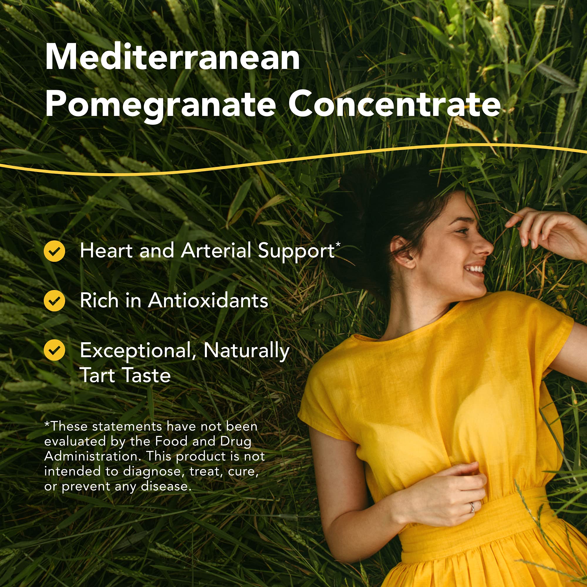 Close-up of PomaMAX Mediterranean pomegranate concentrate label