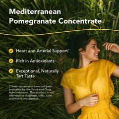 Close-up of PomaMAX Mediterranean pomegranate concentrate label