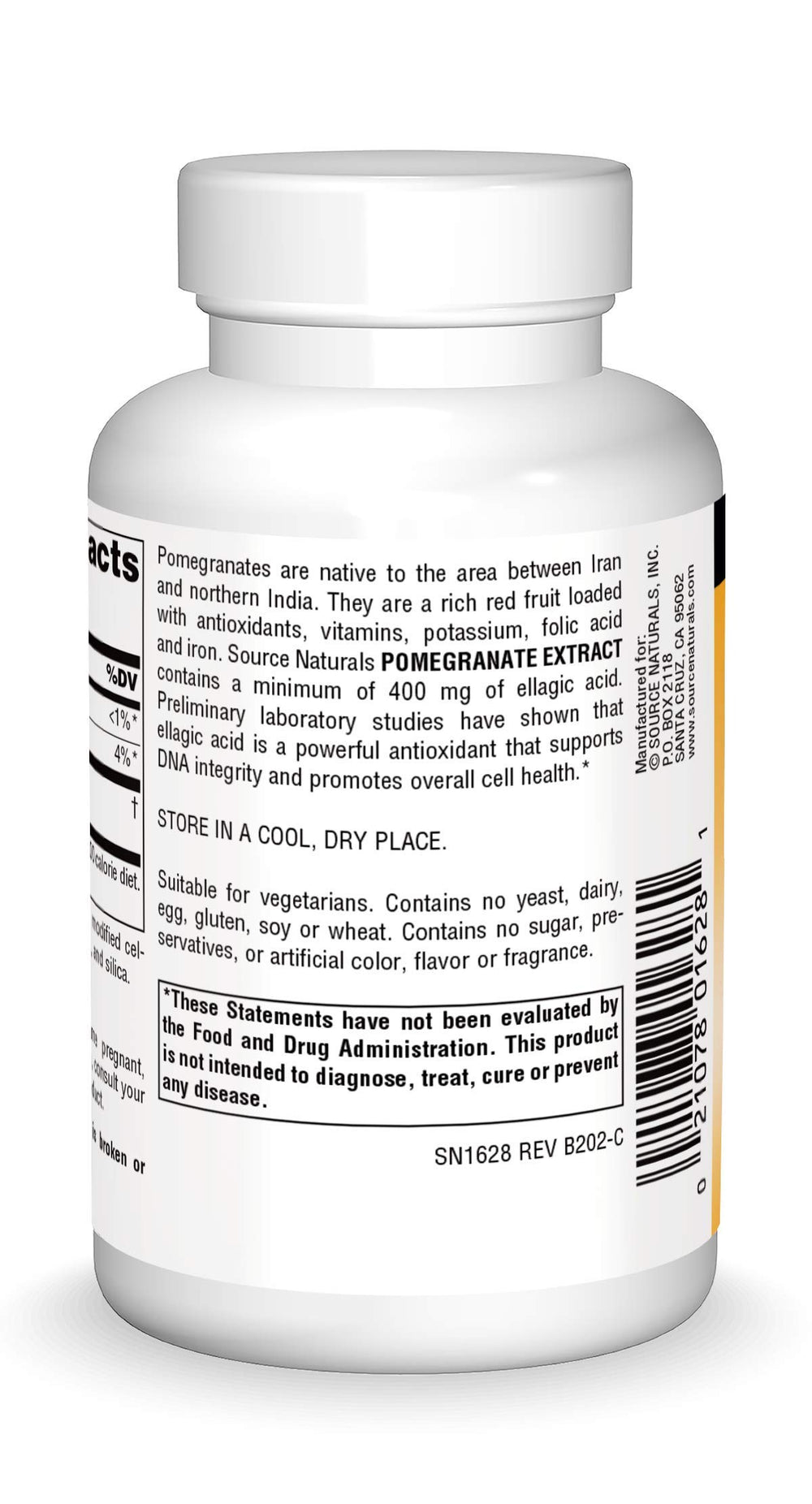 Pomegranate extract capsules