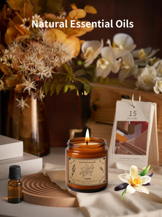 Amber jar candle with gold lid for POOTES scented candle