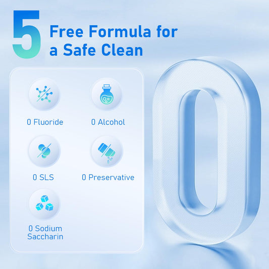 Dissolving mouthwash tablet illustrating effervescent action