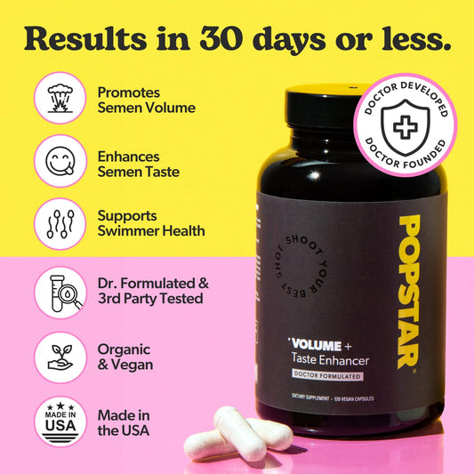 POPSTAR Labs Semen Volume Booster bottle