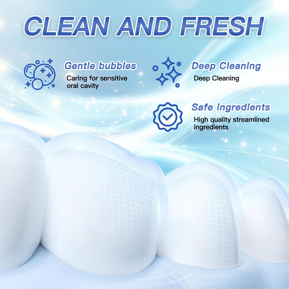 Close-up of toothpaste texture showing smooth whiteness