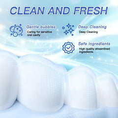 Close-up of toothpaste texture showing smooth whiteness