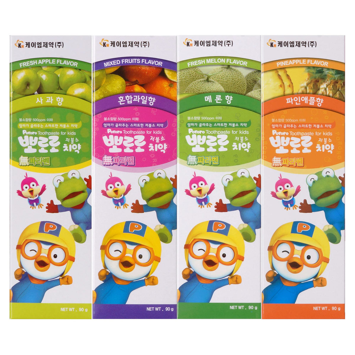 Front view of Pororo Kids Whitening Toothpaste 90g