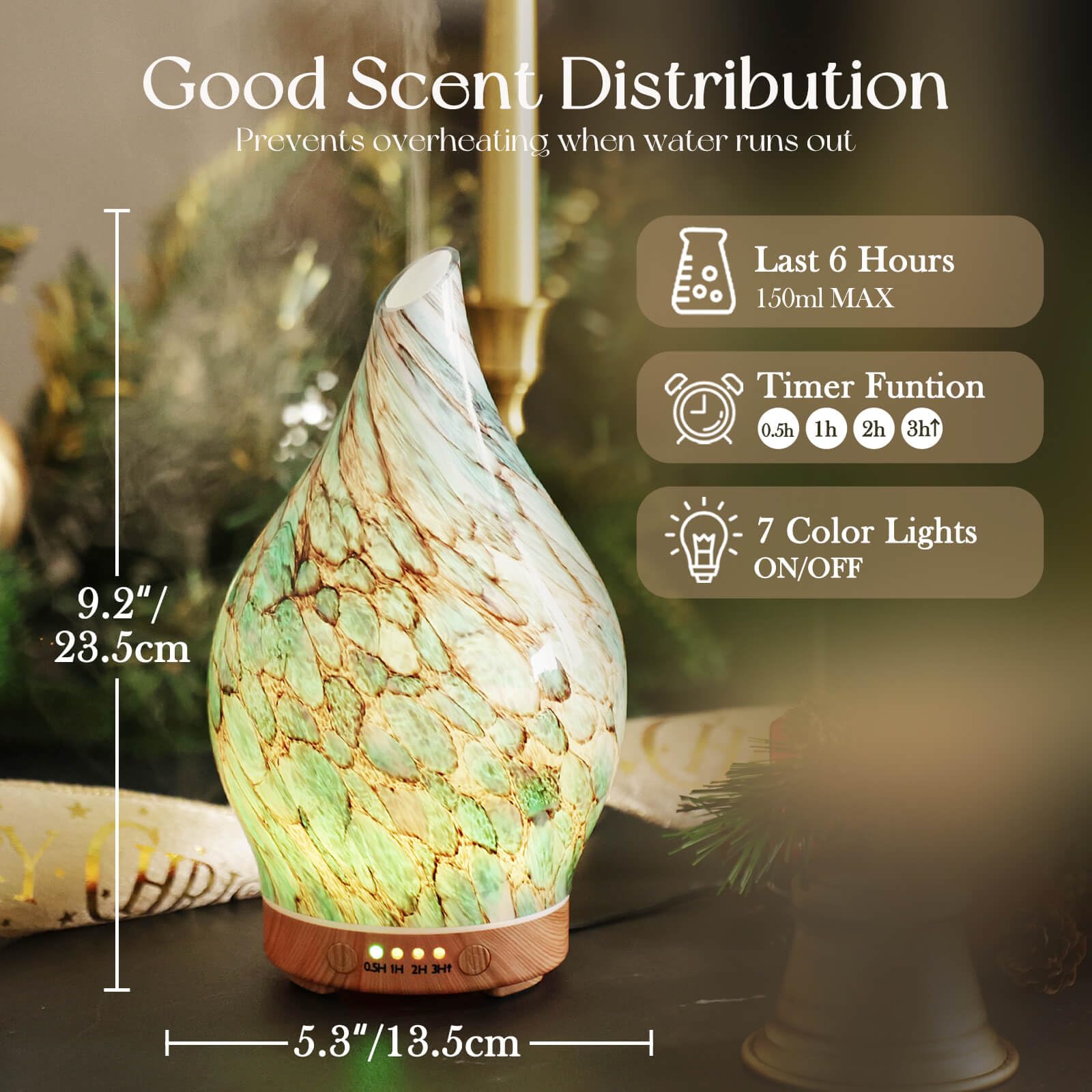 Porseme 100ml diffuser with starry decorative glass cover