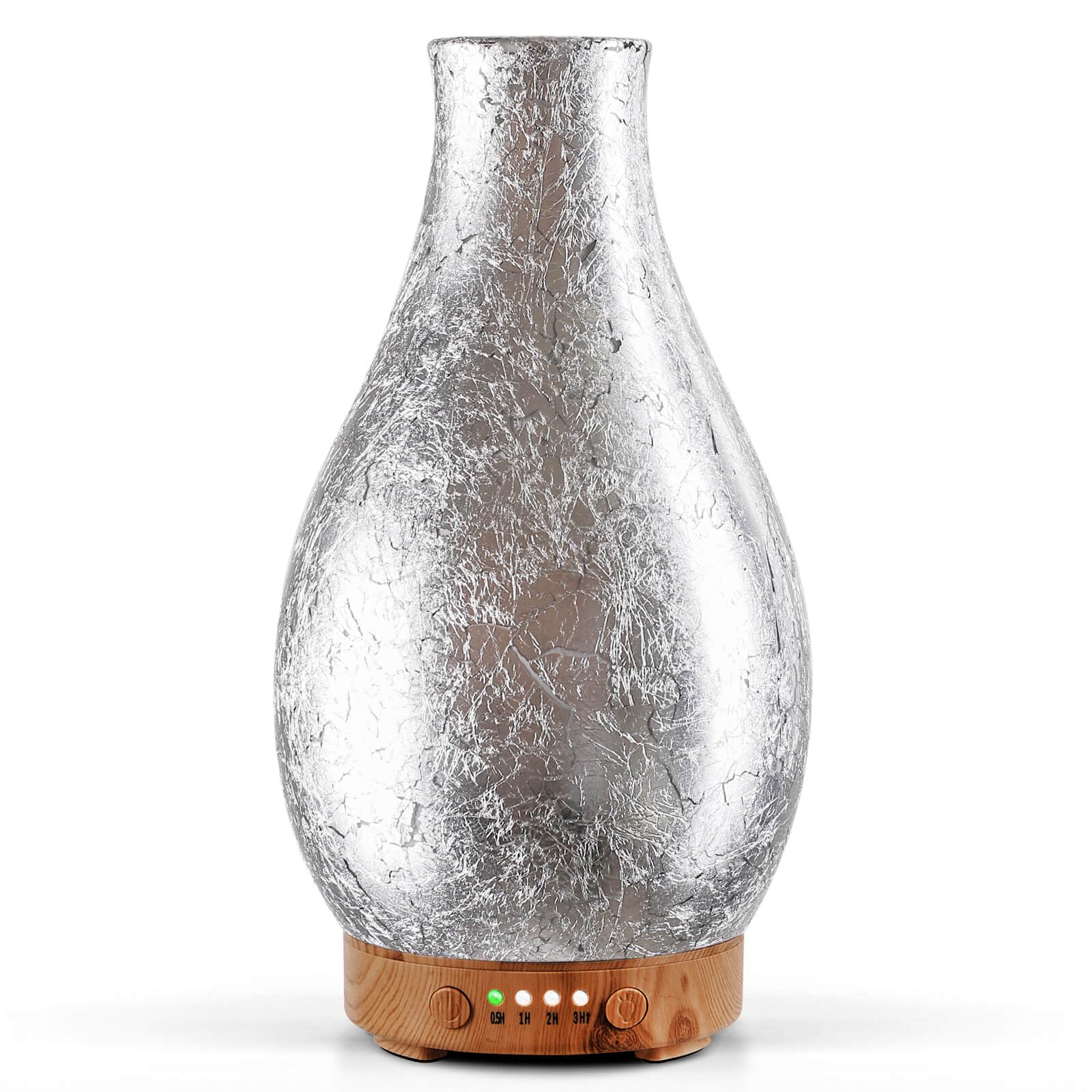 Porseme 100ml silver-plated volcano essential oil diffuser on white background