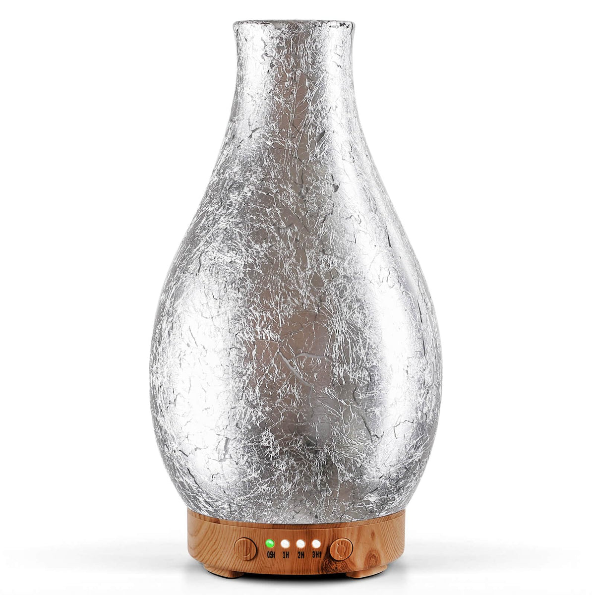 Porseme 100ml silver-plated volcano essential oil diffuser on white background
