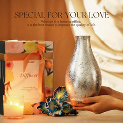 Elegant home setting with diffuser for yoga, leisure and spa