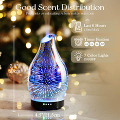 Porseme diffuser displaying 7-color LED ambient lighting