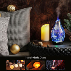 Ultrasonic diffuser emitting a cool mist