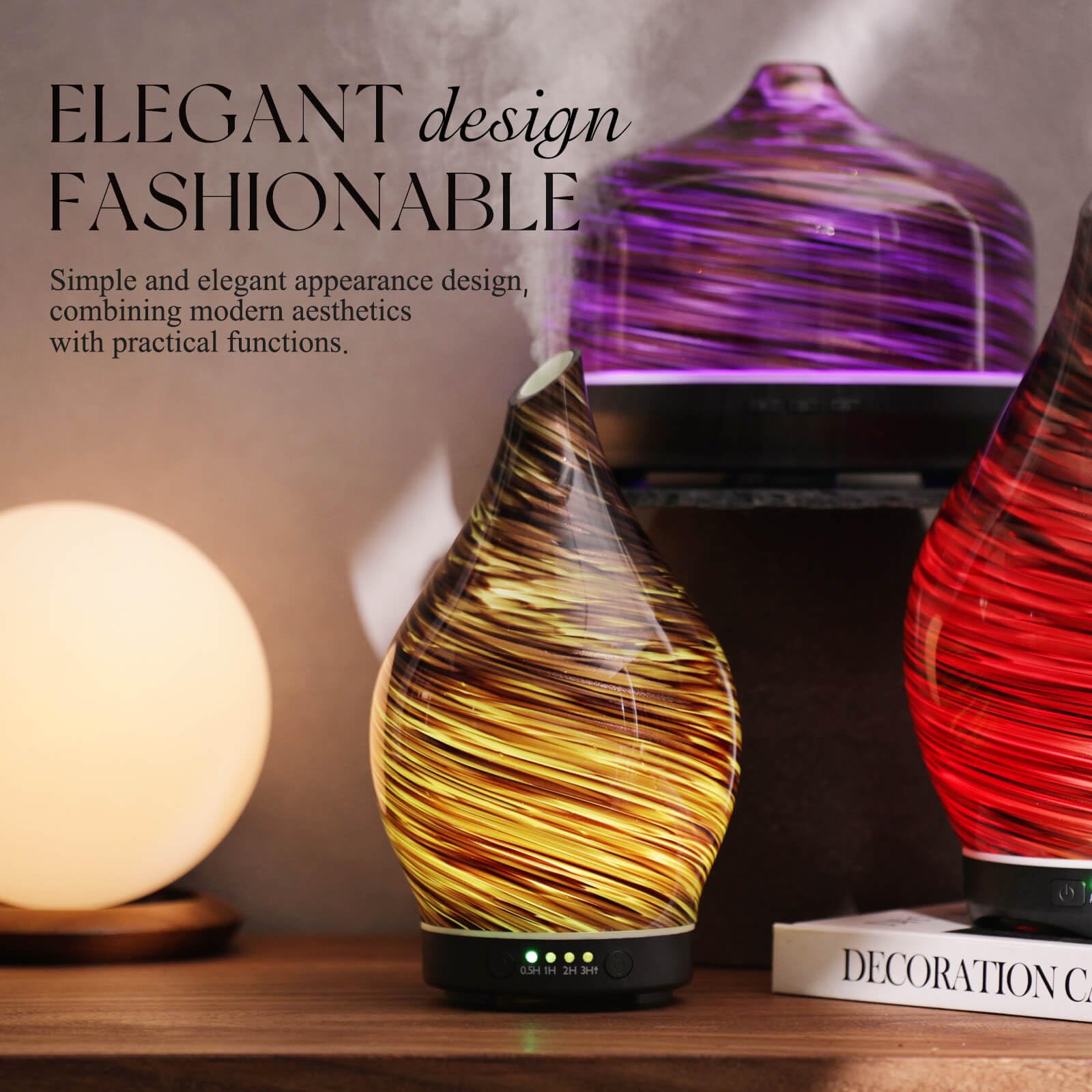 Ultrasonic diffuser releasing cool mist with 150ml capacity