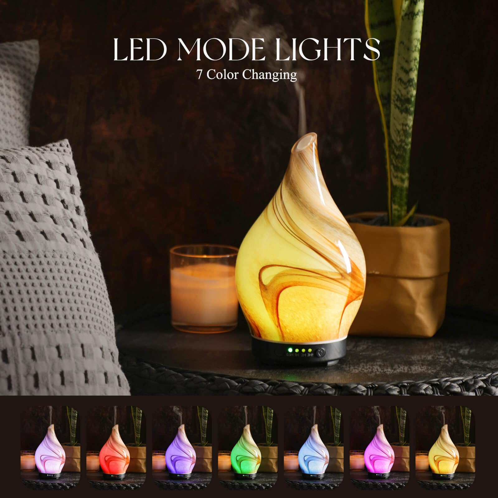 LED color-changing lights on Porseme diffuser