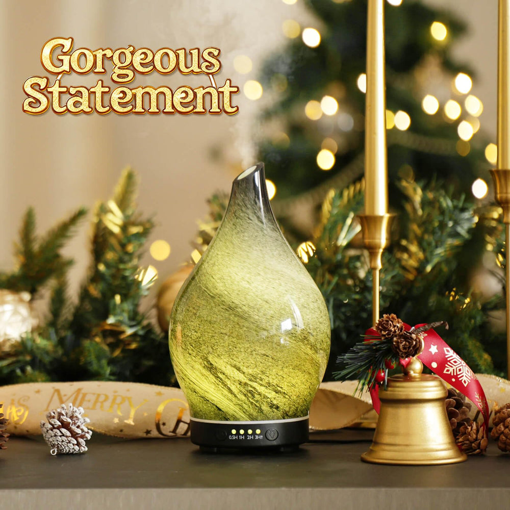 Diffuser placed on a bedside table for sleeping ambiance