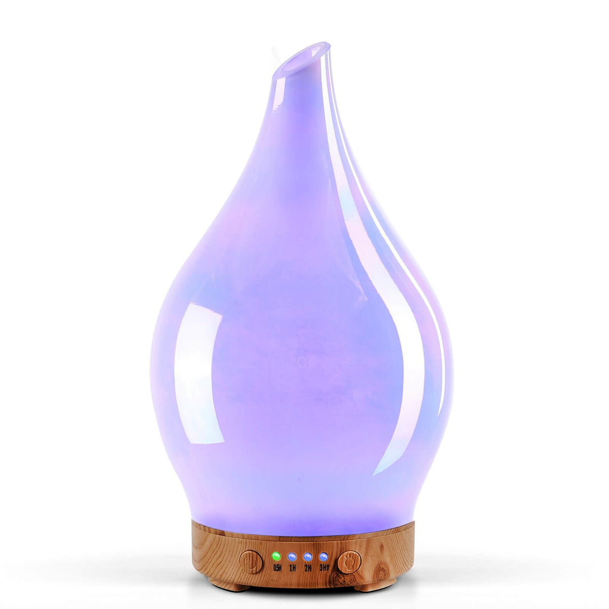 Porseme 150ml glass diffuser with White Jade finish and star lid