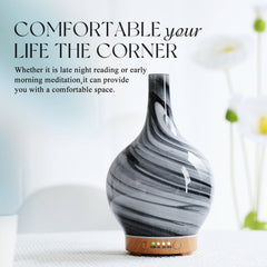 Ultrasonic mist emitting from the diffuser with essential oil