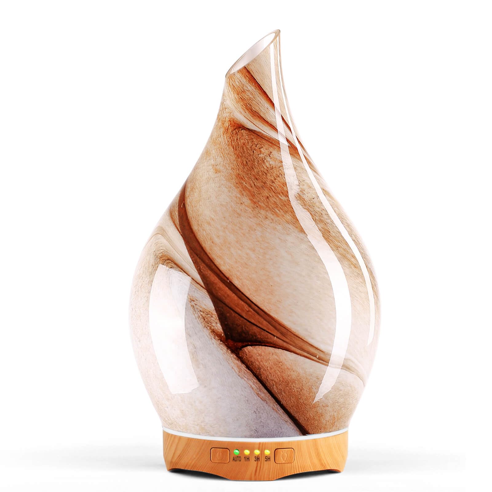Porseme 280ml Desert color glass diffuser with starry glass cover and wood base
