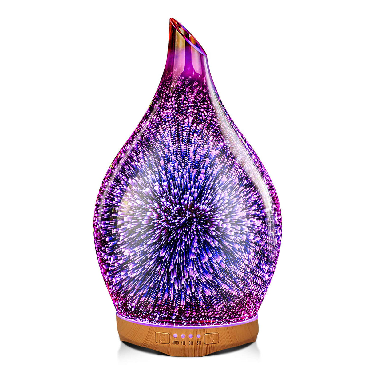 Porseme 280ml essential oil diffuser with hand-blown 3D glass cover