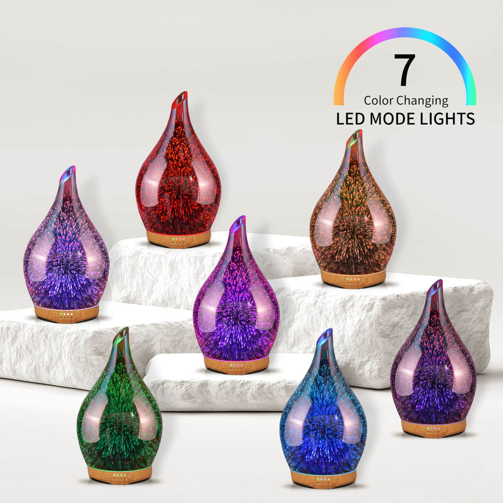 Ultrasonic diffuser releasing mist in a living space