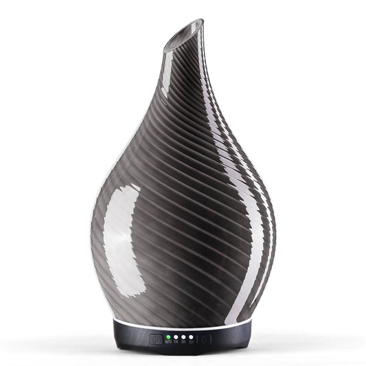 Porseme 280ml Glass Diffuser – Pure Grey, front view