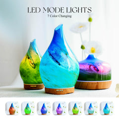 Porseme diffuser emitting ultrasonic mist for aromatherapy