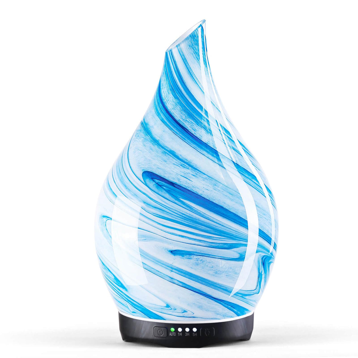 Porseme 280ml glass diffuser with blue ink color and star-shaped glass cover