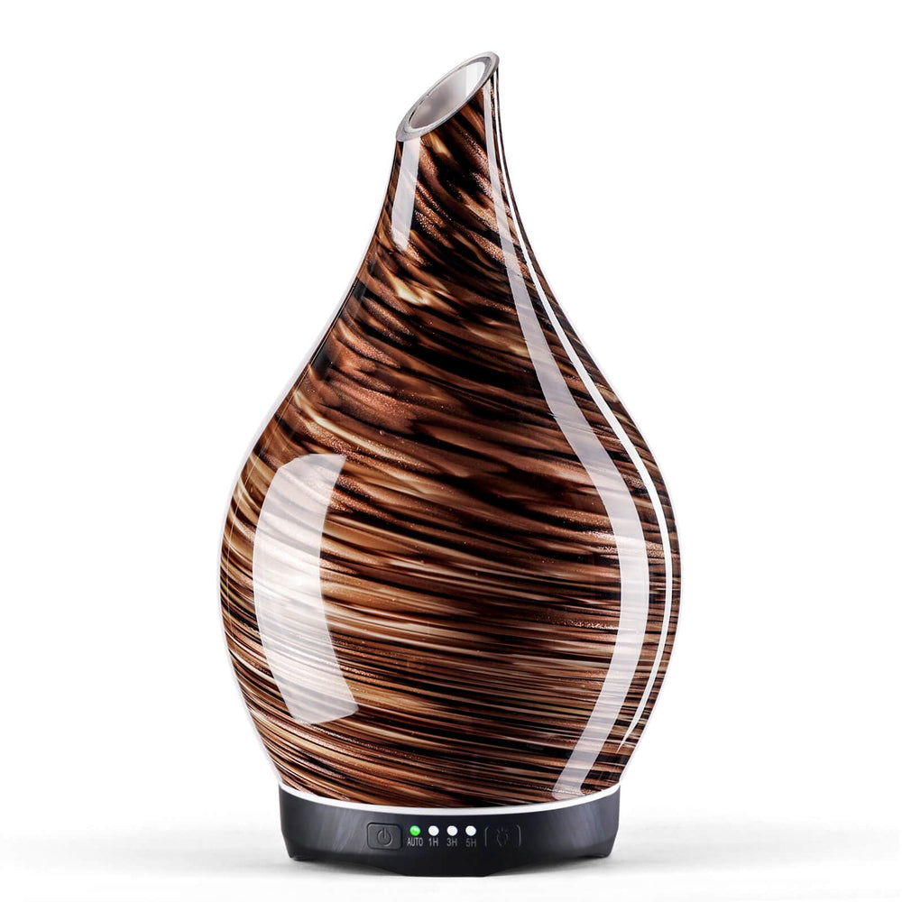 Porseme 280ml glass diffuser with dark golden color and star-shaped top