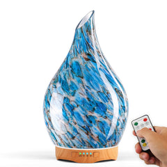 Porseme 280ml glass diffuser with light blue glass globe