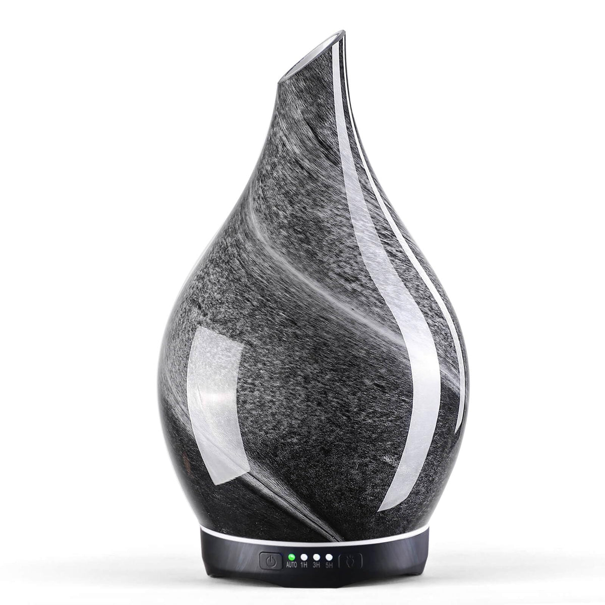 Front view of Porseme 280ml glass diffuser in Obsidian