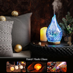 Porseme diffuser emitting mist in a bedroom setting