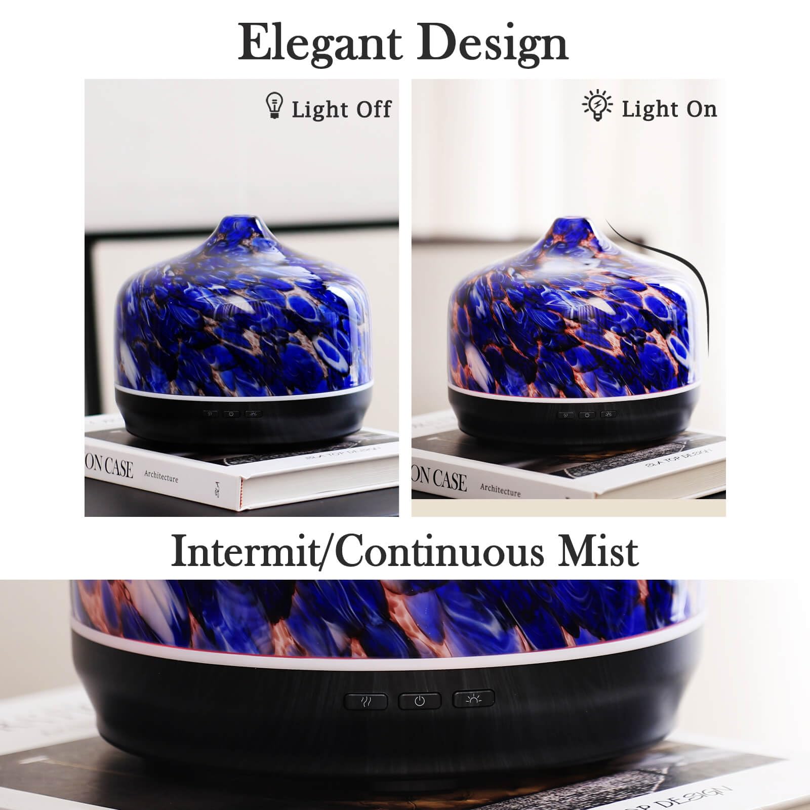 LED ambient lights in 7 colors on the Porseme diffuser