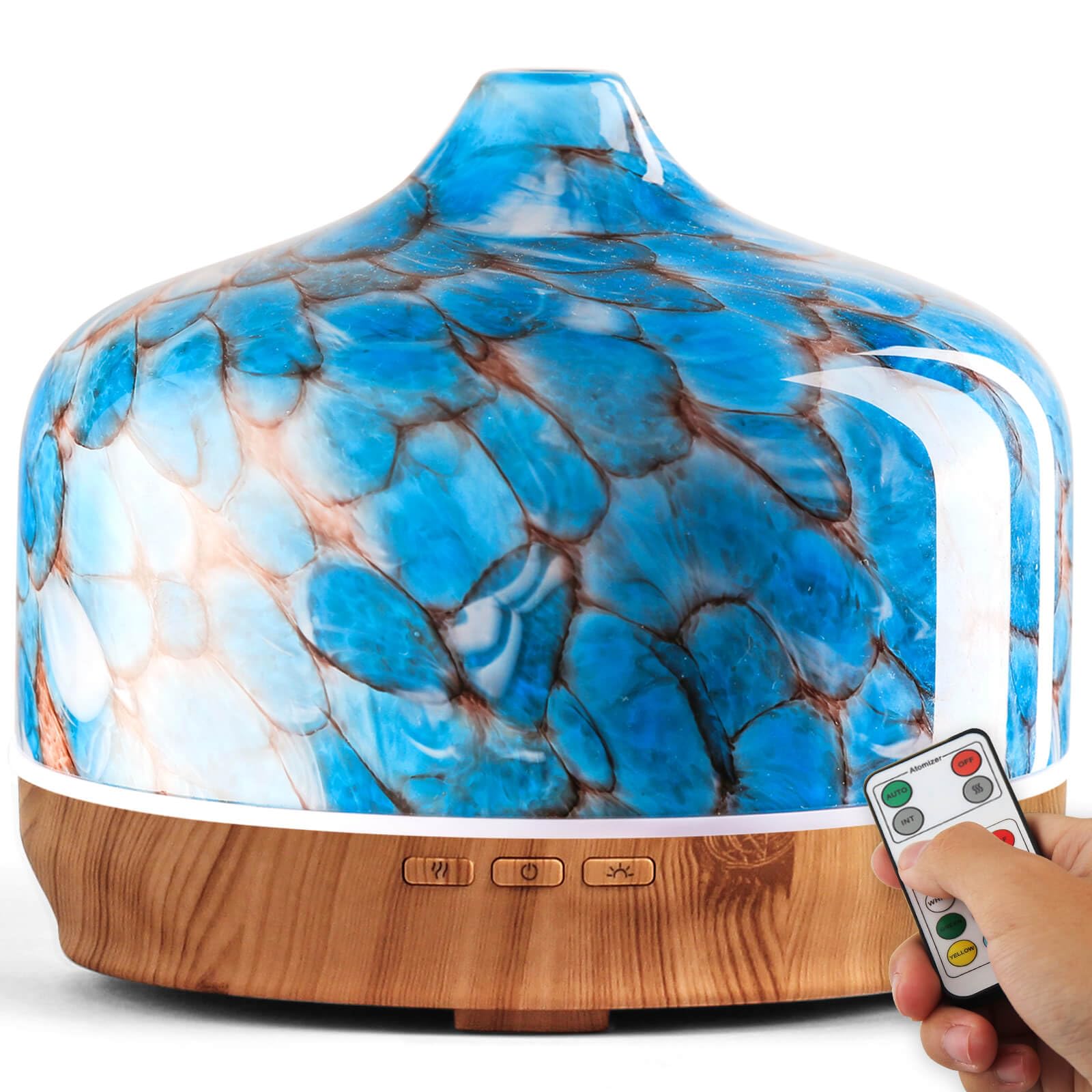 Hand-blown glass dome Porseme 500ml essential oil diffuser