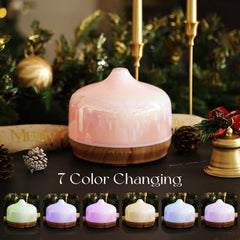 Porseme diffuser illuminated with seven-color LED lights