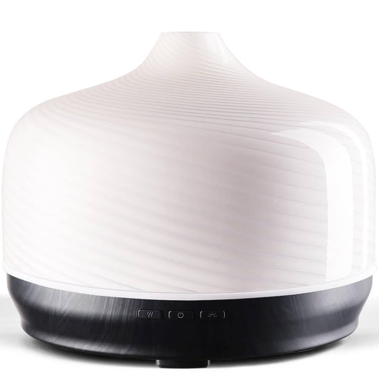 Porseme 500ml hand-blown glass diffuser with star-shaped glass cover and wood base