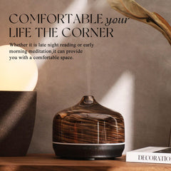 Dark golden Porseme diffuser in a bedroom ambiance