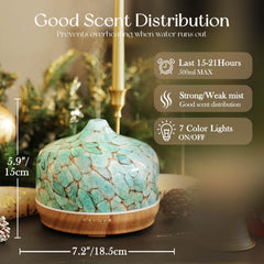Diffuser displaying 7 LED color options with mist