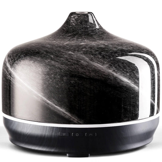 Porseme 500ml hand-blown glass diffuser in obsidian finish