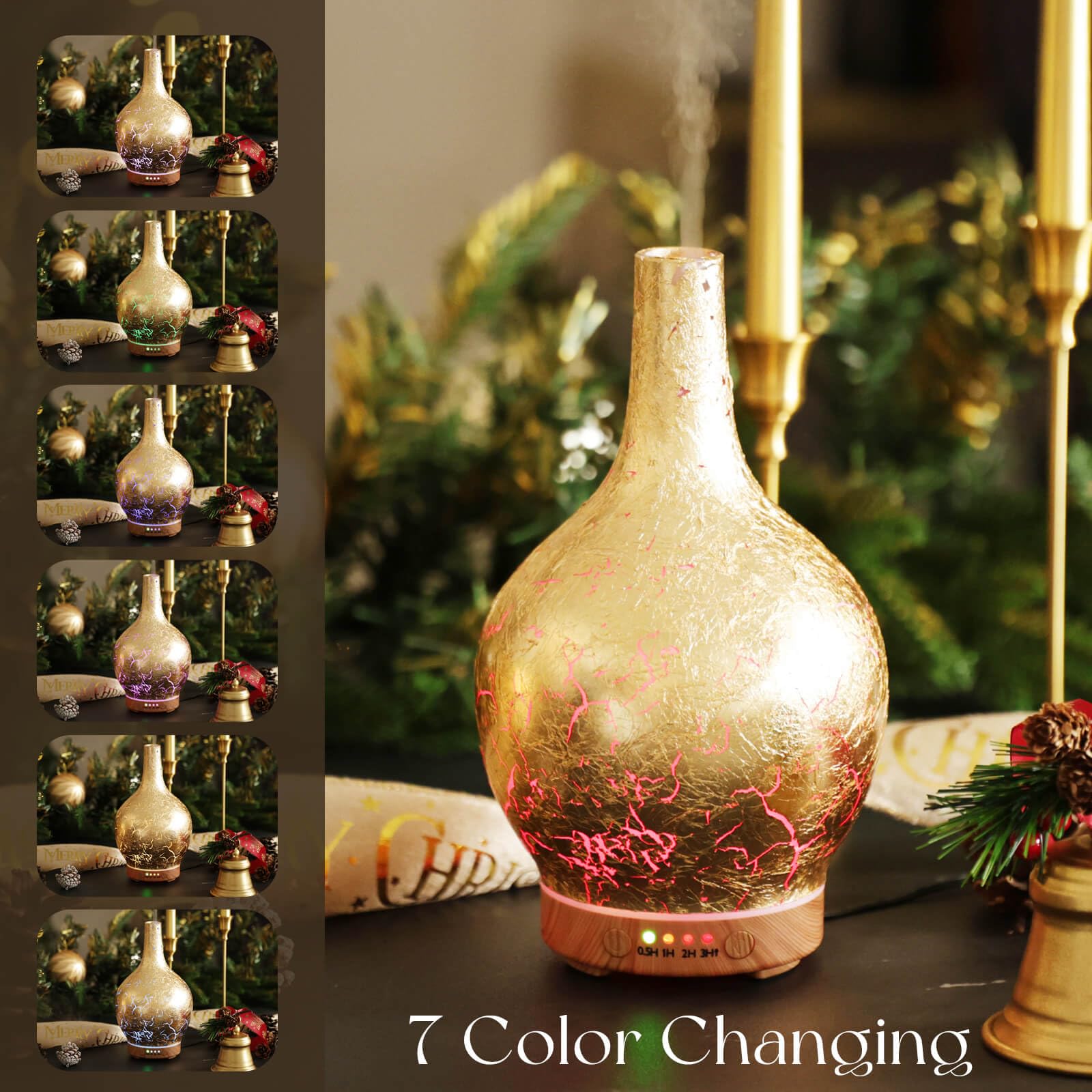 LED light with seven color options for the diffuser