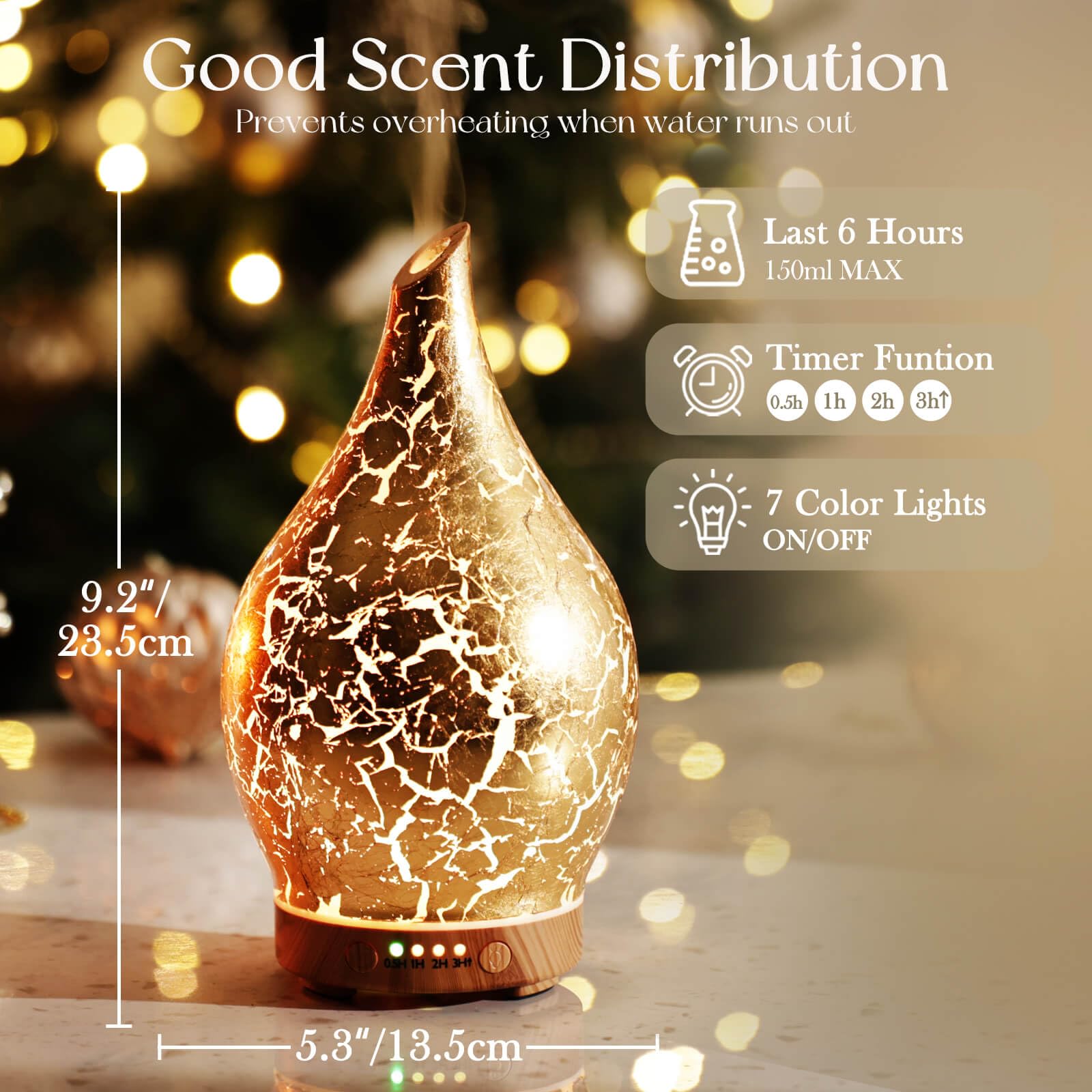 Porseme diffuser LED lights with seven color options